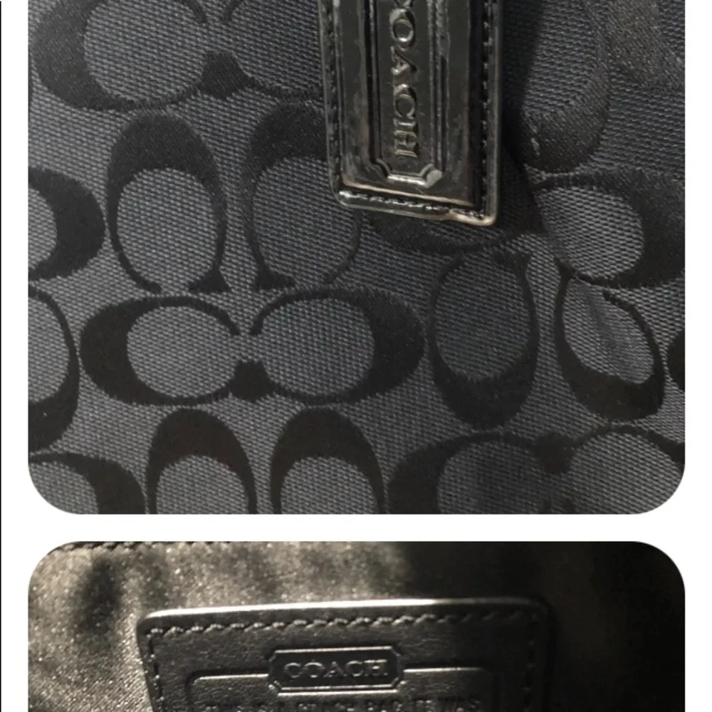 Coach Signature Shoulder Bag Large Lightweight LL1161 Adjustable Double Straps - Picture 3 of 5